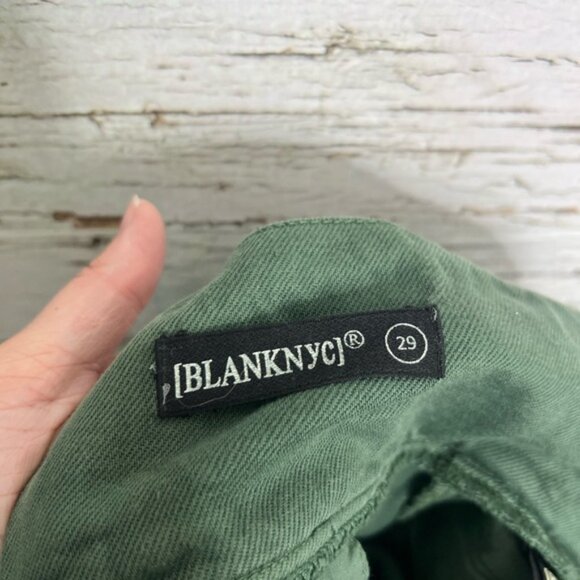 Blank NYC Women’s pants green paper bag High Waisted Trousers retro size 29 - Picture 7 of 7